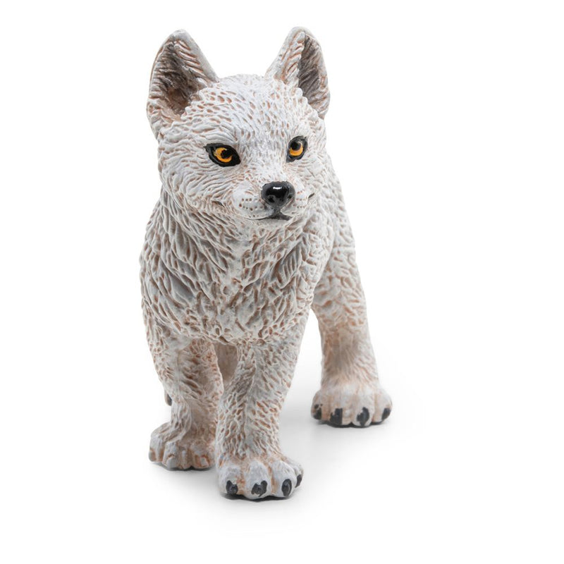 PAPO Wild Animal Kingdom Young Polar Wolf Toy Figure, 3 Years or Above, White