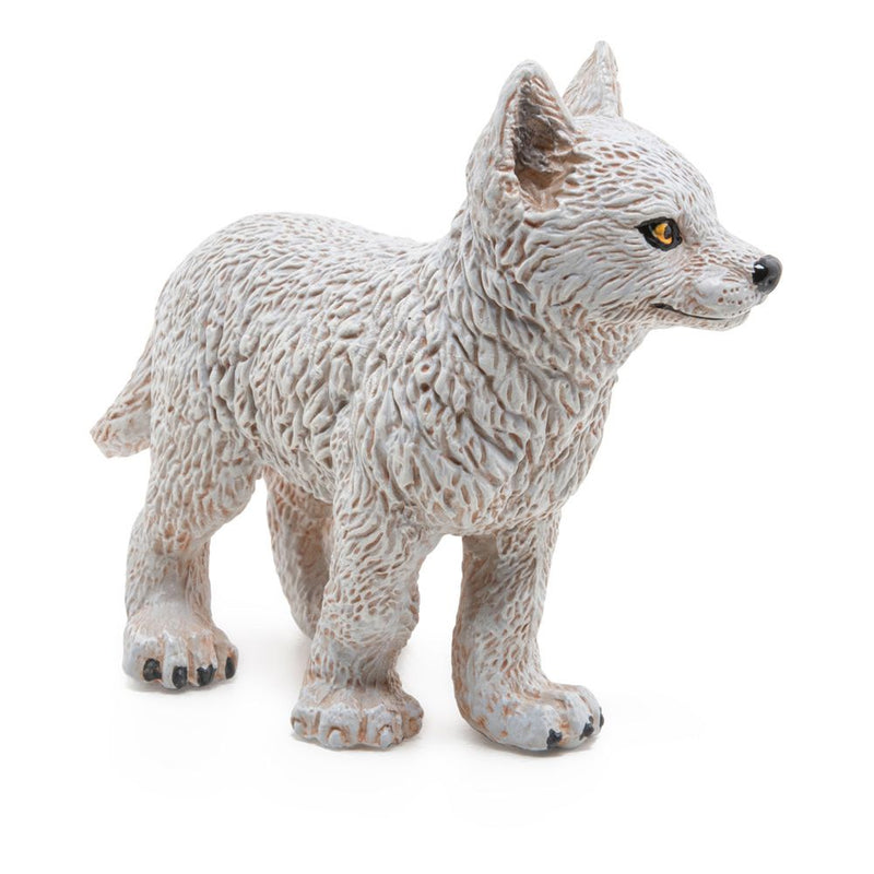 PAPO Wild Animal Kingdom Young Polar Wolf Toy Figure, 3 Years or Above, White