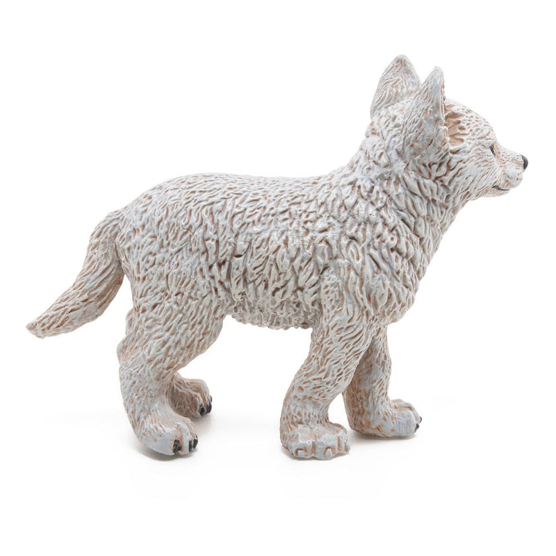 PAPO Wild Animal Kingdom Young Polar Wolf Toy Figure, 3 Years or Above, White