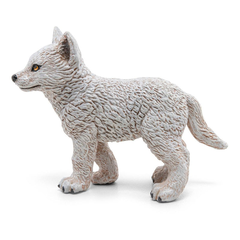 PAPO Wild Animal Kingdom Young Polar Wolf Toy Figure, 3 Years or Above, White