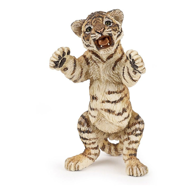 PAPO Wild Animal Kingdom Standing Tiger Cub Toy Figure, 3 Years or Above, Orange/Black
