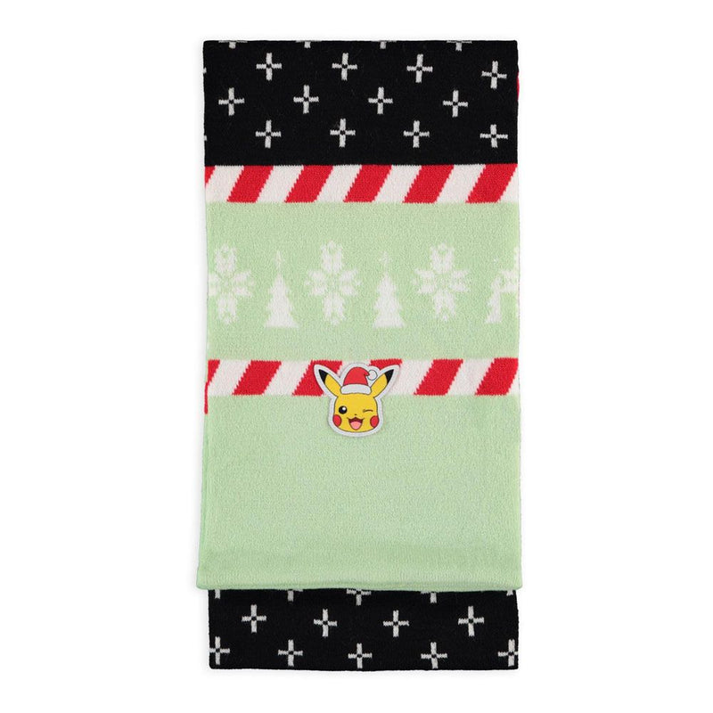 POKEMON Pikachu Christmas Festive Beanie & Scarf Gift Set