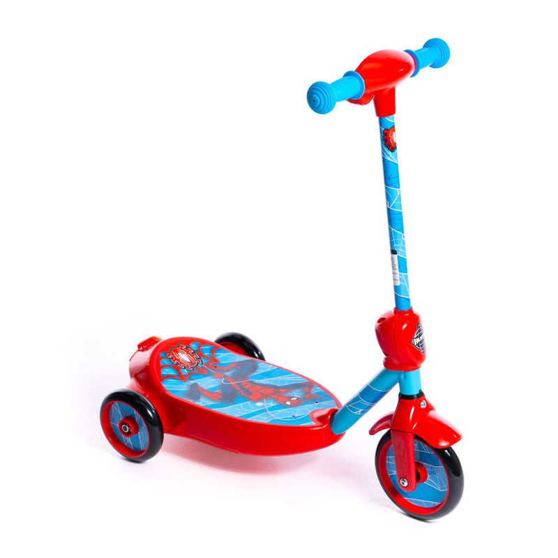 HUFFY Marvel Comics Spider-man Bubble Electric Children's Scooter, Red/Blue