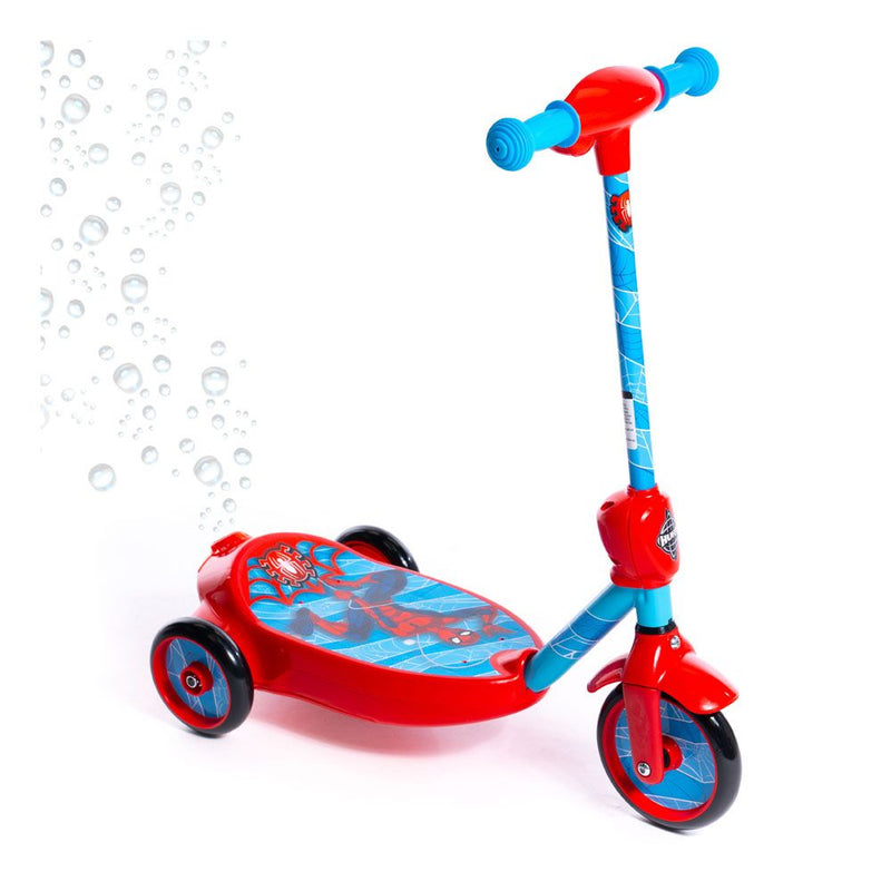 HUFFY Marvel Comics Spider-man Bubble Electric Children's Scooter, Red/Blue