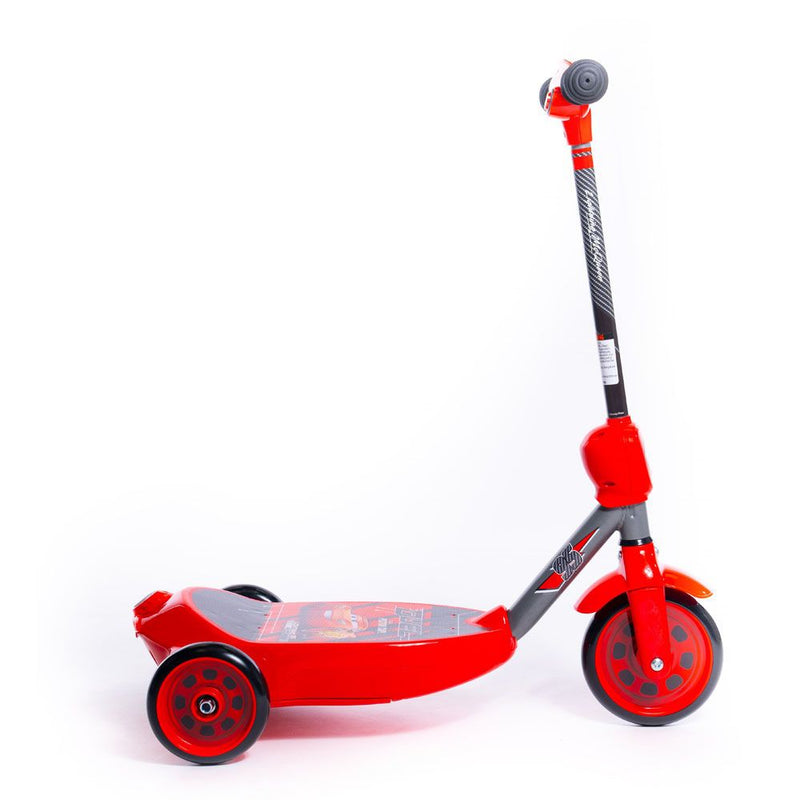 HUFFY Disney Cars Lightning McQueen Bubble Electric Children's Scooter, Red/Black