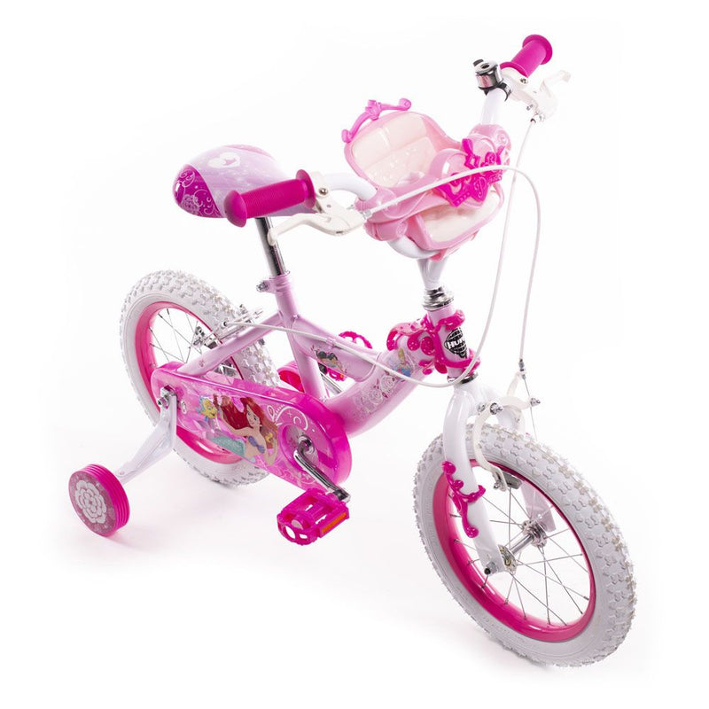 HUFFY Disney Princess 14-inch Children's Bike, Pink/White