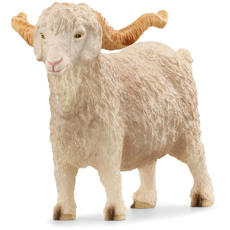 SCHLEICH Farm World Angora Goat Toy Figure, 3 to 8 Years, White