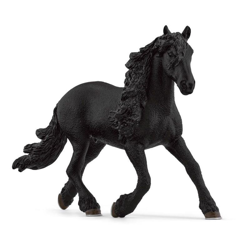 SCHLEICH Horse Club Friesian Stallion Toy Figure, 5 to 12 Years, Black