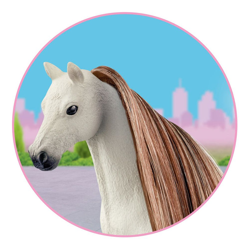 SCHLEICH Horse Club Sofia's Beauties Hair Beauty Horses Brown-Gold Toy Accessories, 3 to 8 Years, Brown/Gold