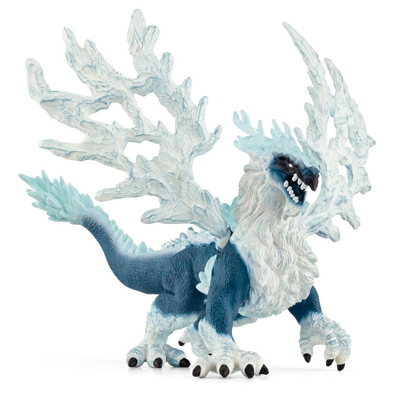 SCHLEICH Eldrador Creatures Ice Dragon Toy Figure, 7 to 12 Years, Blue/White