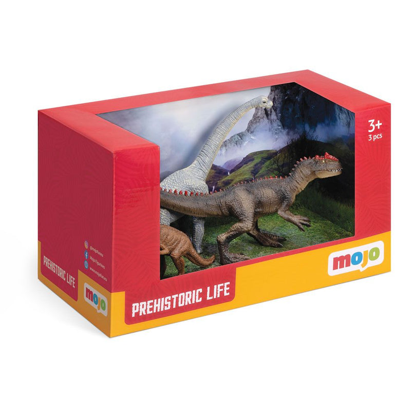 MOJO Prehistoric Life Starter 1 Toy Figure Set, 3-Pack, 3 Years or Above, Multi-colour