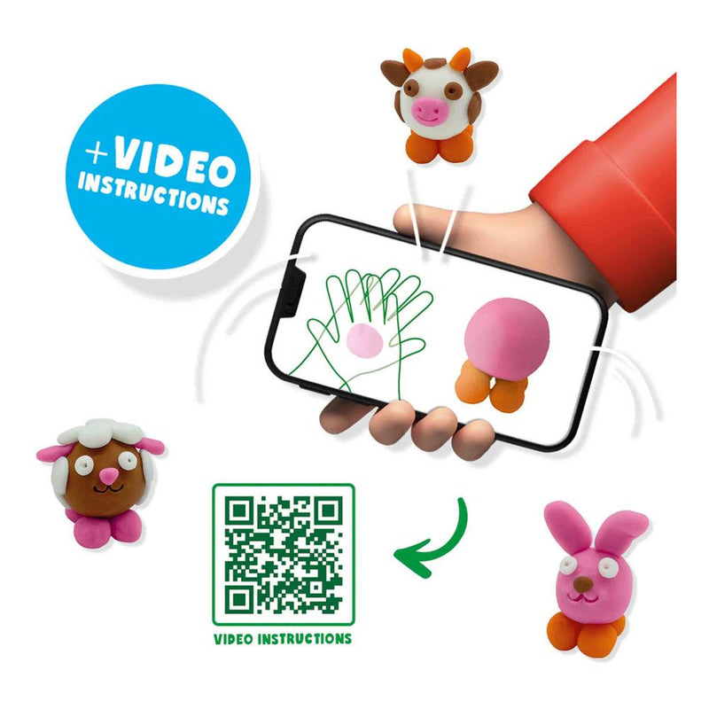 SES CREATIVE Fundo Dough Farm Animals, 3 Years and Above