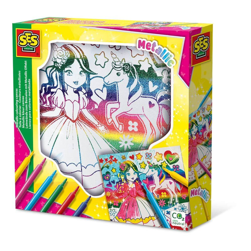 SES CREATIVE Metallic Colouring Canvas, 3 Years and Above