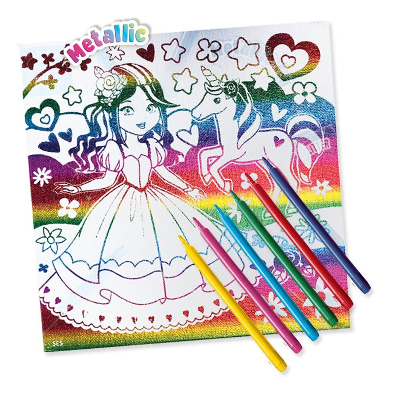 SES CREATIVE Metallic Colouring Canvas, 3 Years and Above