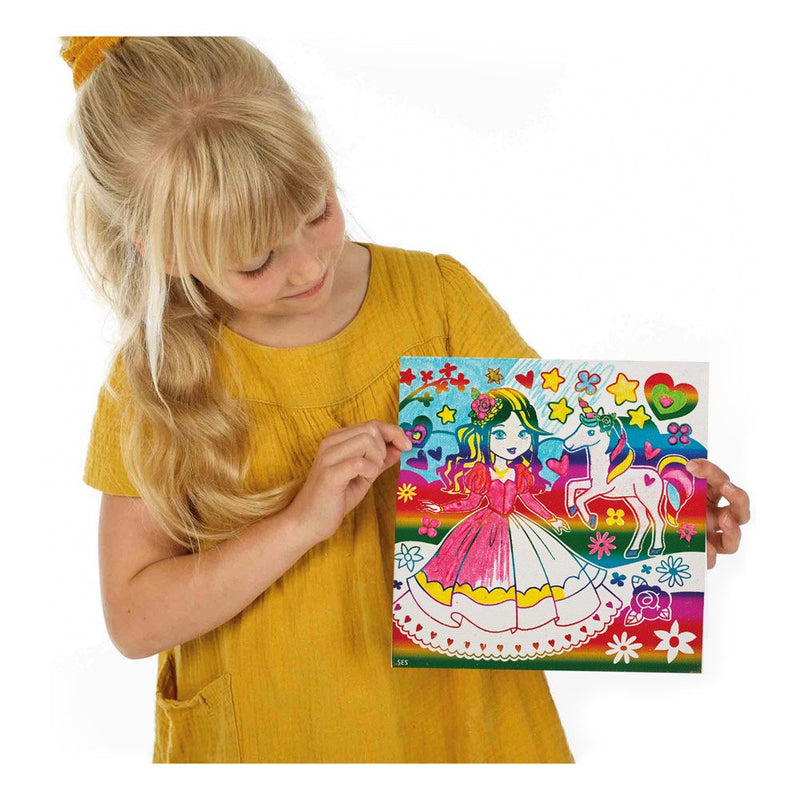 SES CREATIVE Metallic Colouring Canvas, 3 Years and Above