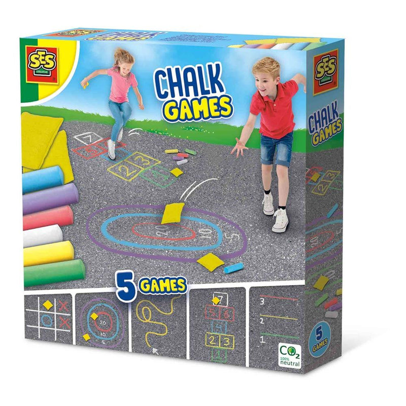 SES CREATIVE Chalk Games 5-in-1, 3 Years and Above
