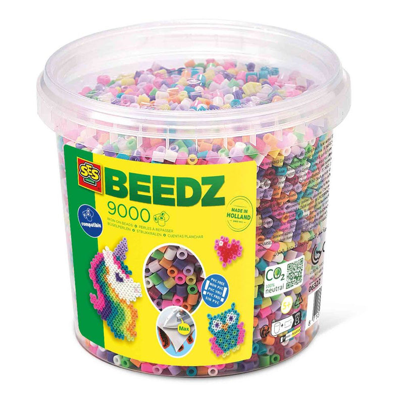 SES CREATIVE 9000 Trendy Mix Iron-on Beads, 5 Years and Above