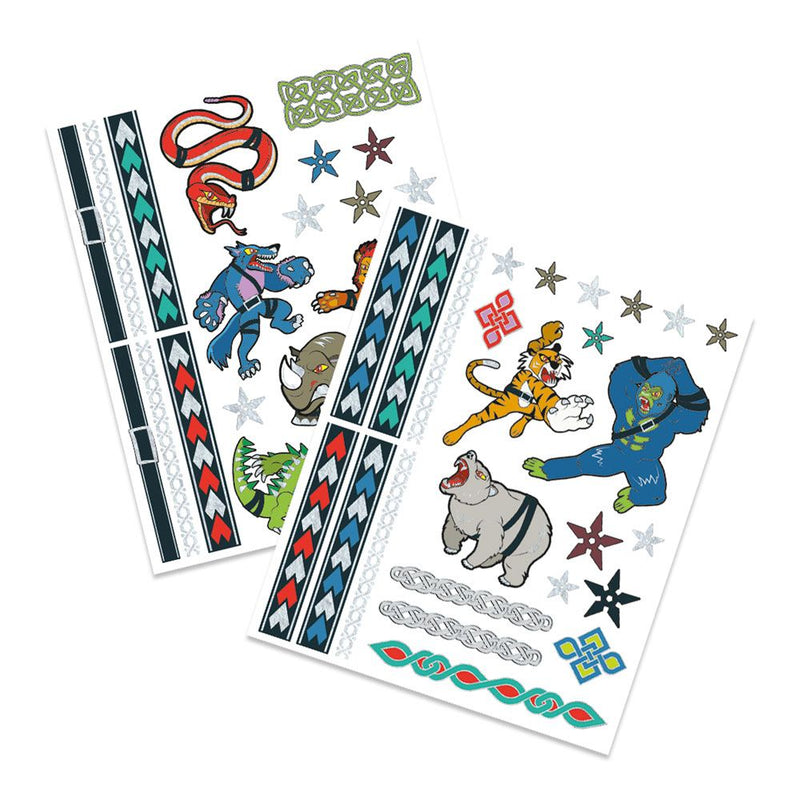SES CREATIVE Animal Fighters Tattoos for Children, 3 Years and Above