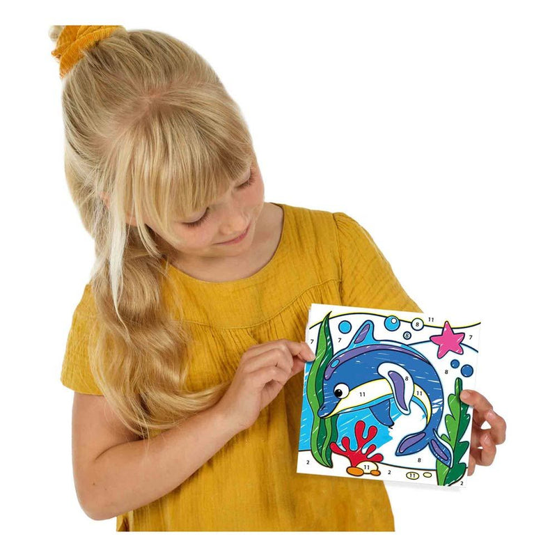 SES CREATIVE Colour By Numbers Triangular Grip Colouring Pens, 3 to 6 Years