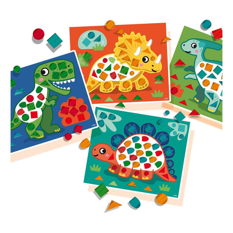 SES CREATIVE I Learn to Make Dino Mosaics, 3 to 6 Years