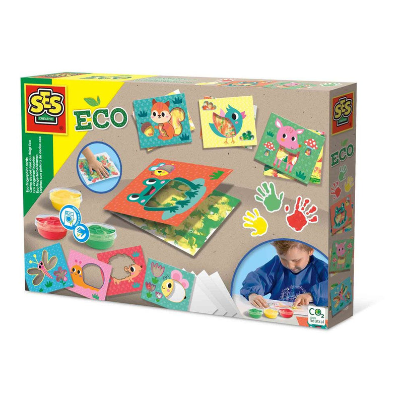SES CREATIVE Eco Fingerpaint Cards, 2 to 6 Years