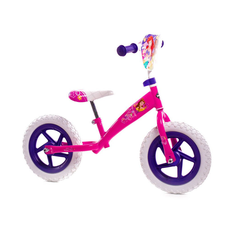 HUFFY Disney Princess 12-inch Children's Balance Bike, Pink/Purple