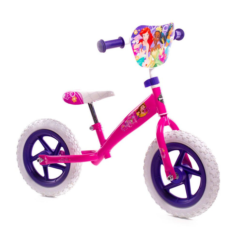 HUFFY Disney Princess 12-inch Children's Balance Bike, Pink/Purple