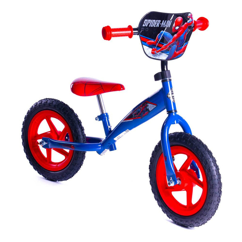 HUFFY Marvel Comics Spider-Man 12-inch Children's Balance Bike, Blue/Red