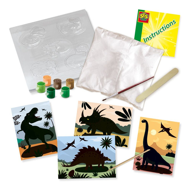 SES CREATIVE Dinosaurs 2-in-1 Casting and Painting and Scratch