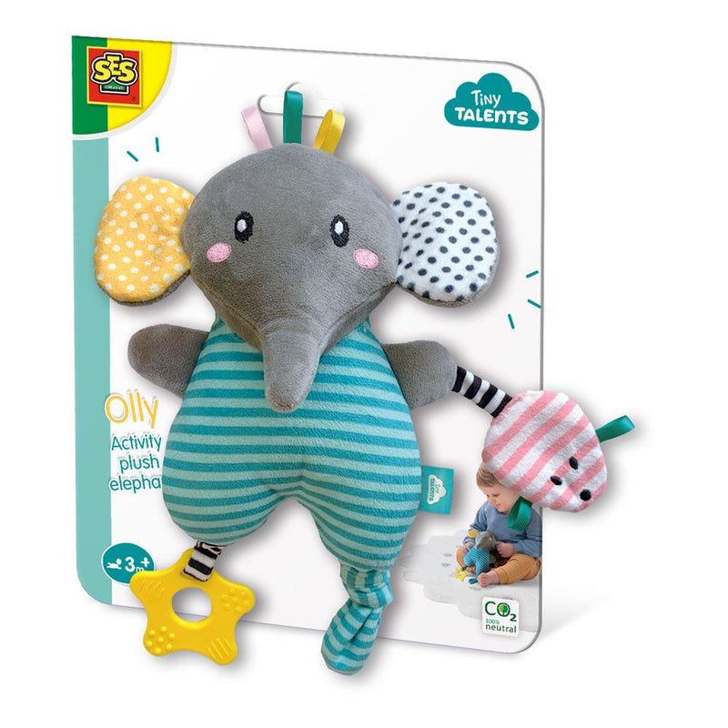 SES CREATIVE Tiny Talents Olly Activity Plush Elephant