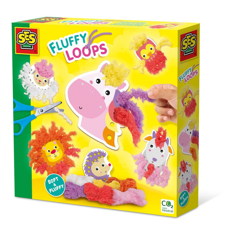 SES CREATIVE Fluffy Loops Soft Yarn Animals