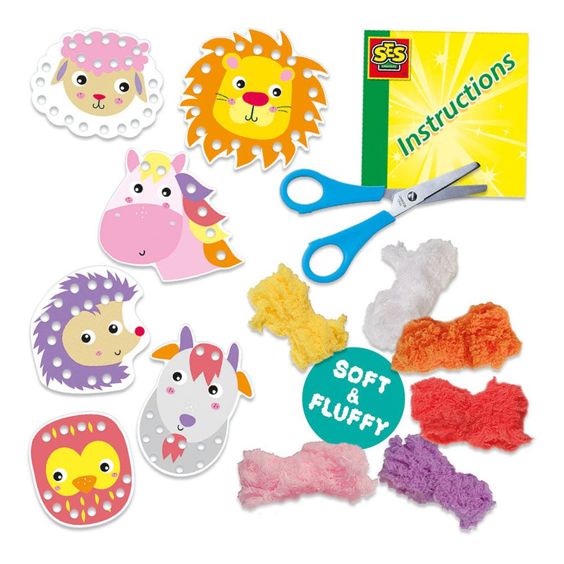 SES CREATIVE Fluffy Loops Soft Yarn Animals