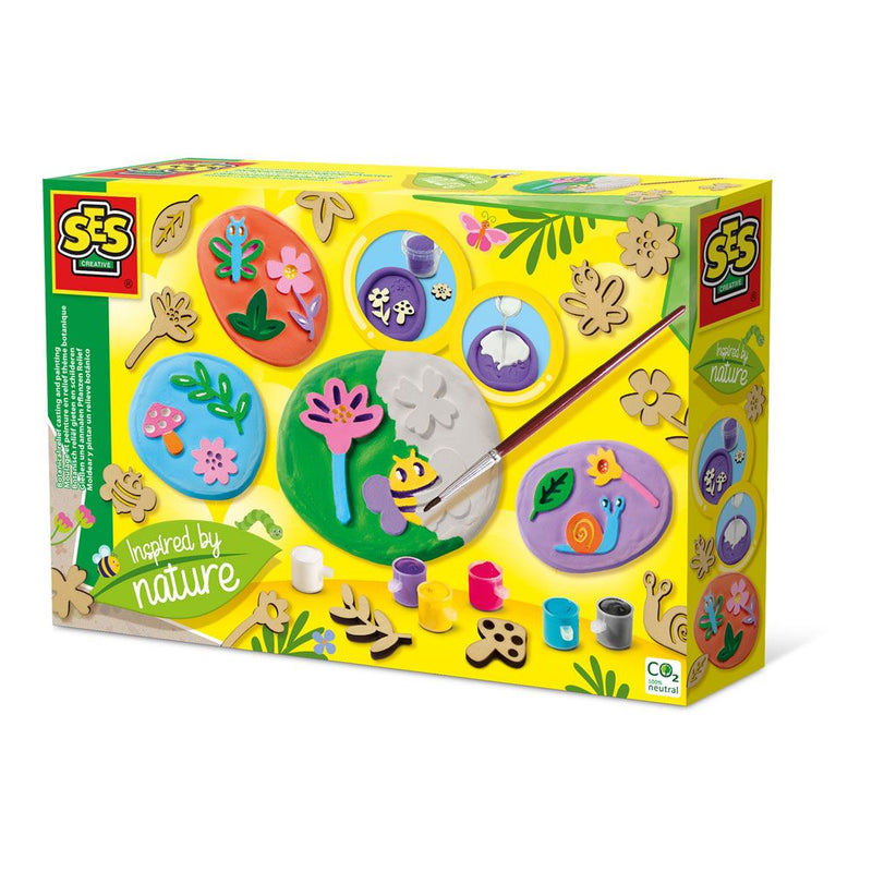 SES CREATIVE Inspired By Nature Botanical Relief Casting and Painting
