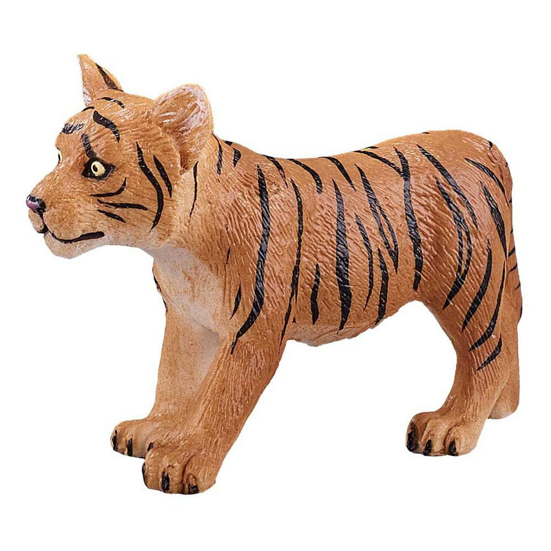 MOJO Wildlife & Woodland Tiger Cub Standing Toy Figure, Brown/Black