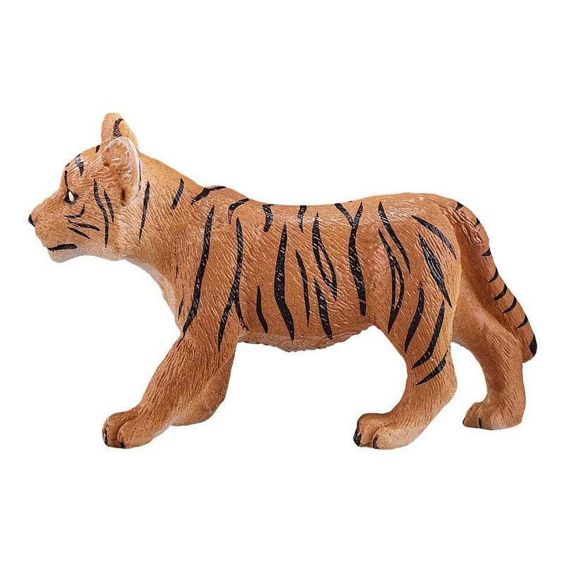 MOJO Wildlife & Woodland Tiger Cub Standing Toy Figure, Brown/Black