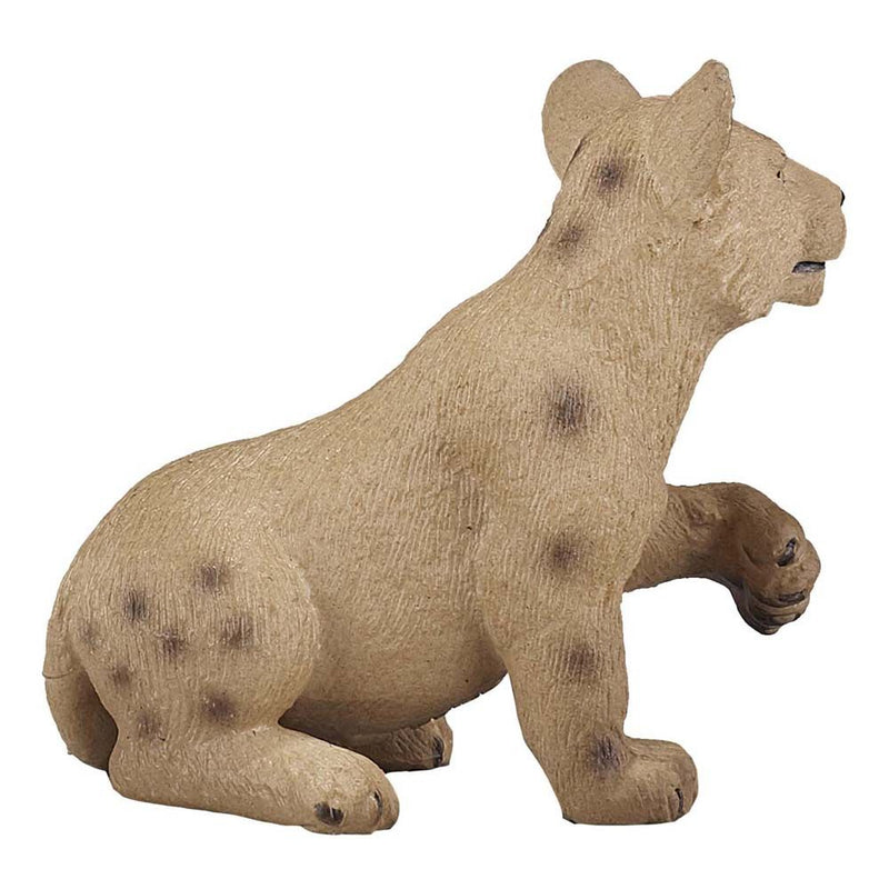 MOJO Wildlife & Woodland Lion Cub Playing Toy Figure, Brown
