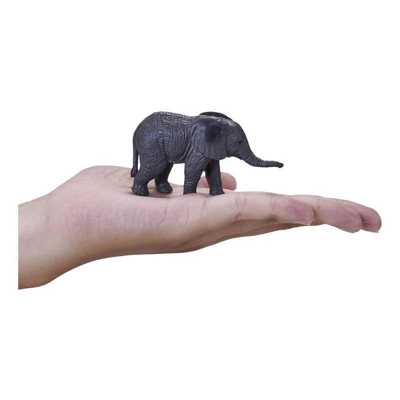 MOJO Wildlife & Woodland African Elephant Calf Toy Figure, Grey