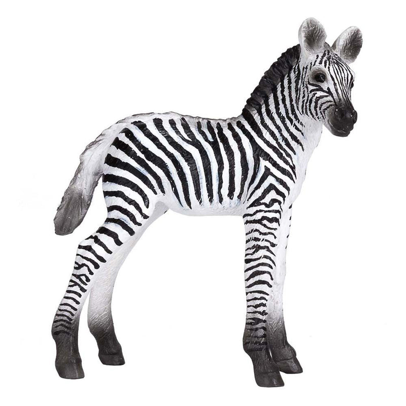 MOJO Wildlife & Woodland Zebra Foal Toy Figure, Black/White