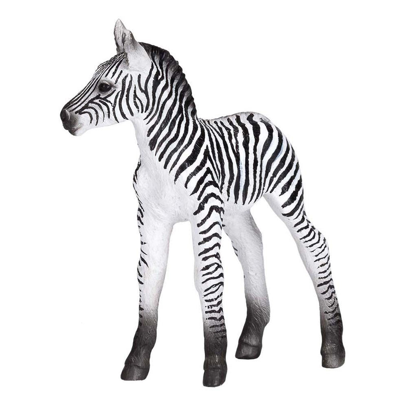 MOJO Wildlife & Woodland Zebra Foal Toy Figure, Black/White