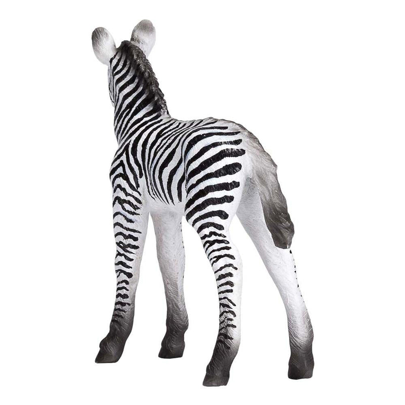MOJO Wildlife & Woodland Zebra Foal Toy Figure, Black/White