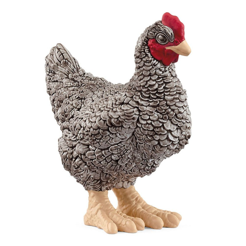 SCHLEICH Farm World Plymouth Rock Chicken Toy Figure
