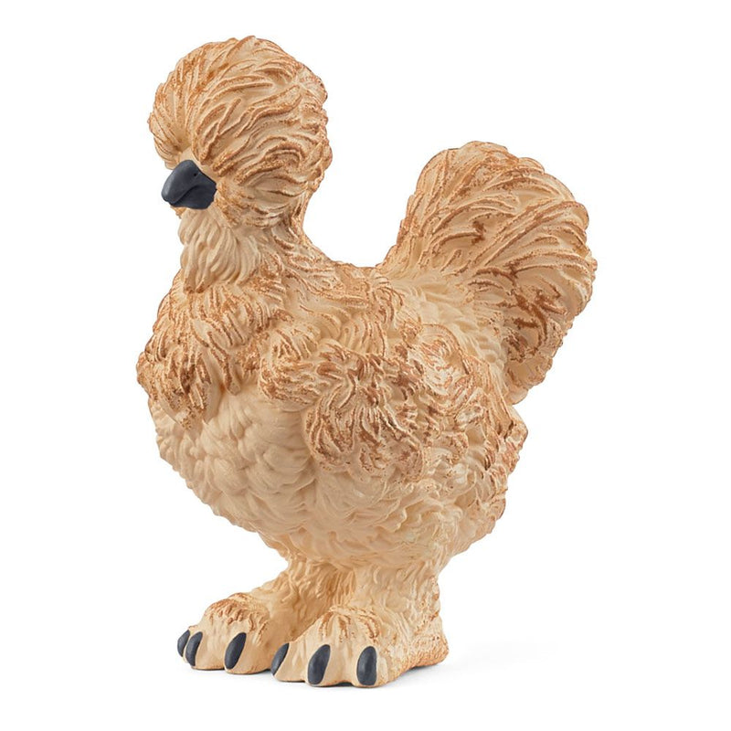 SCHLEICH Farm World Silkie Chicken Toy Figure
