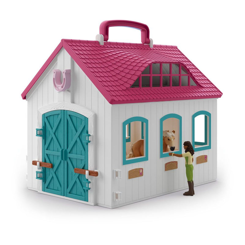SCHLEICH Horse Club Open Stable Little Horseshoe Toy Playset