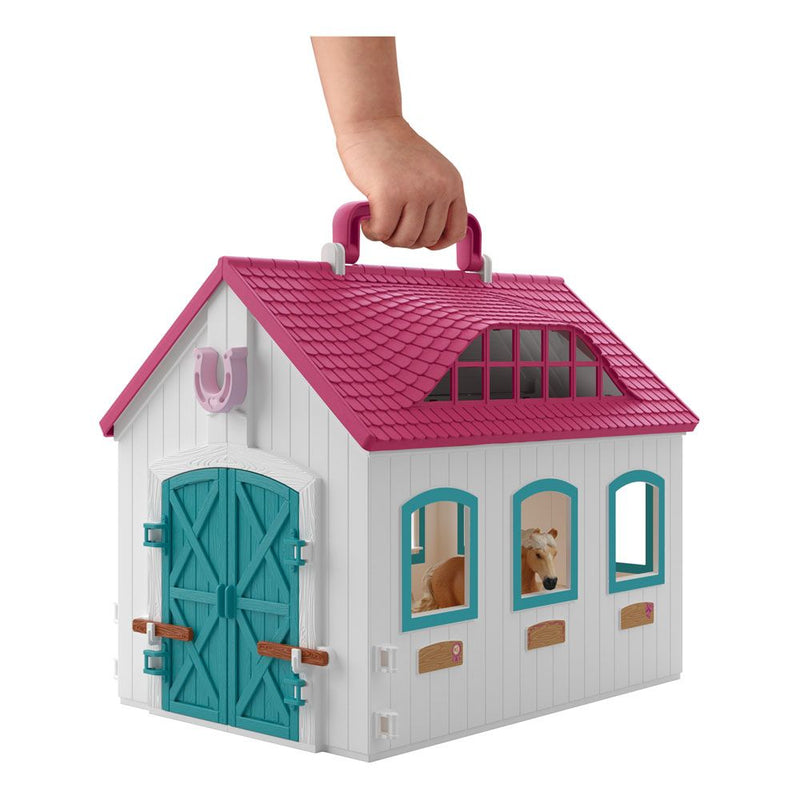 SCHLEICH Horse Club Open Stable Little Horseshoe Toy Playset