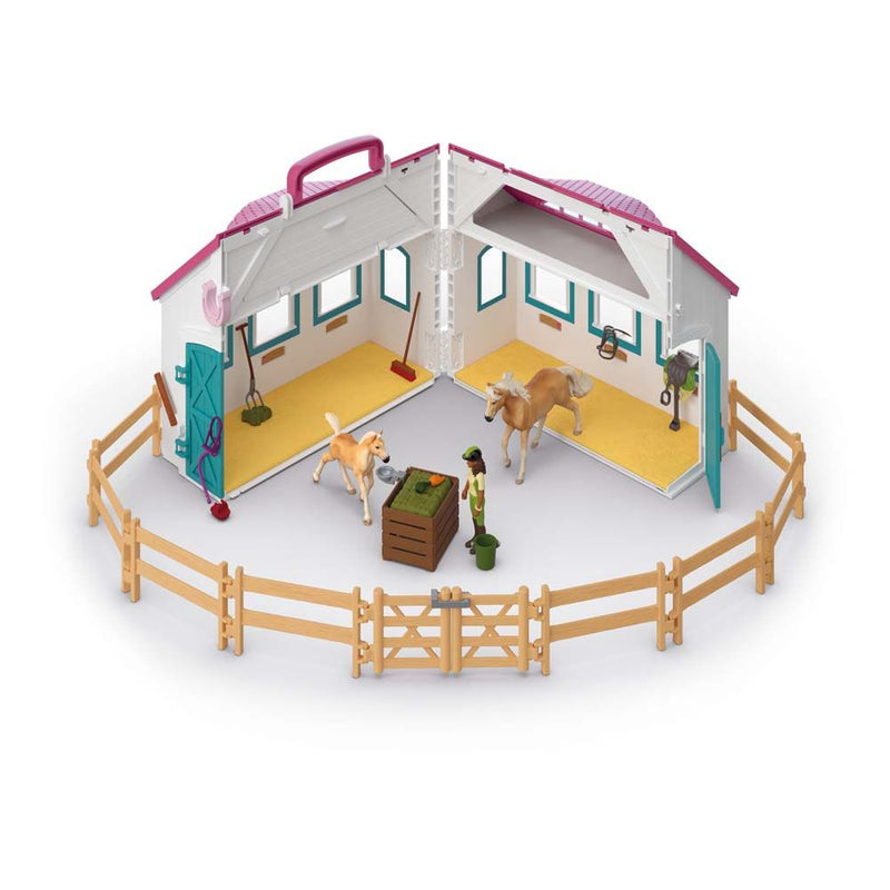 SCHLEICH Horse Club Open Stable Little Horseshoe Toy Playset