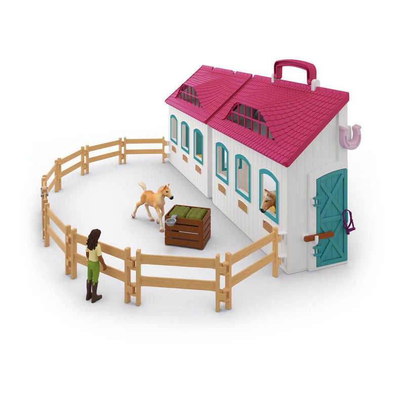 SCHLEICH Horse Club Open Stable Little Horseshoe Toy Playset