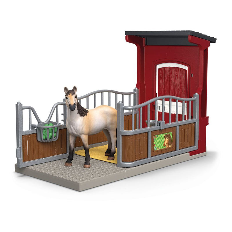 SCHLEICH Farm World Pony Box with Mustang Mare Toy Playset