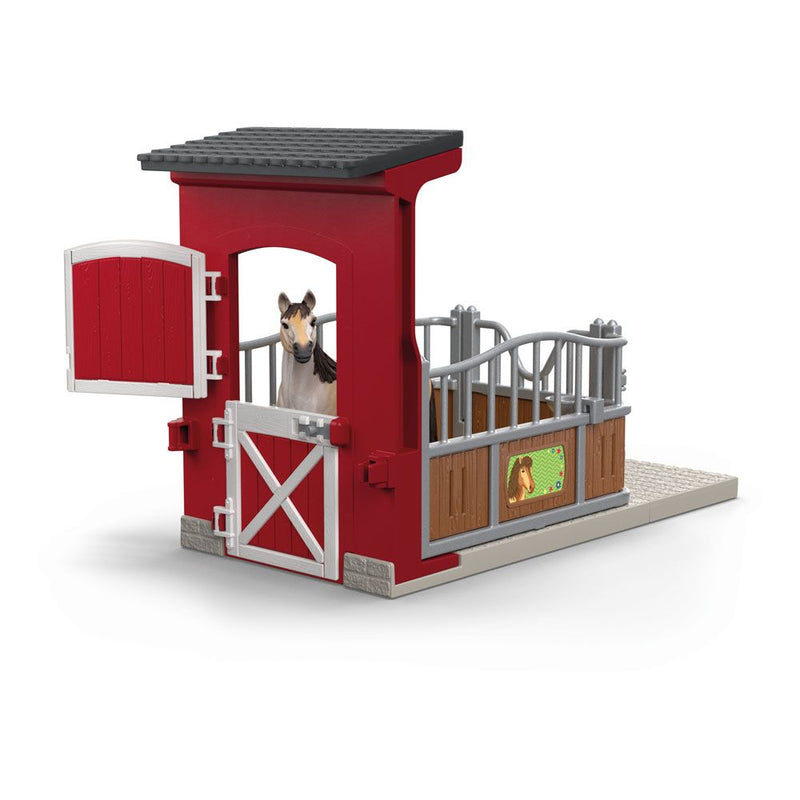 SCHLEICH Farm World Pony Box with Mustang Mare Toy Playset