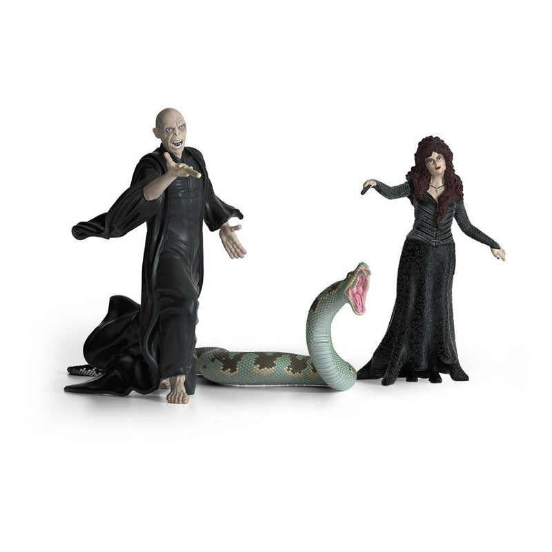SCHLEICH Harry Potter Wizarding World Lord Voldemort, Nagini & Bellatrix Lestrange Toy Figure Set