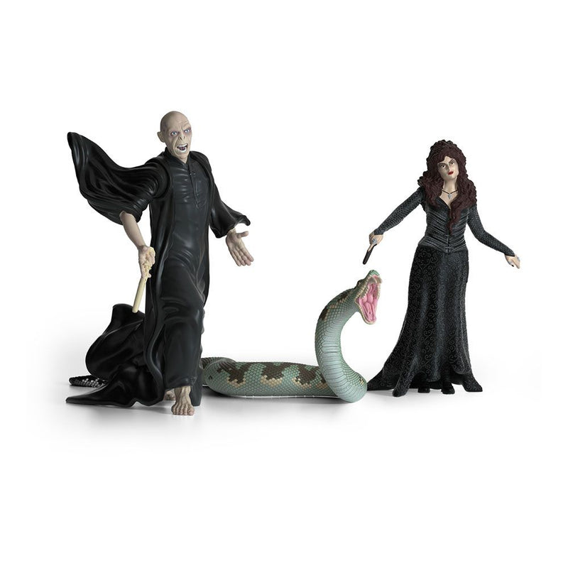 SCHLEICH Harry Potter Wizarding World Lord Voldemort, Nagini & Bellatrix Lestrange Toy Figure Set